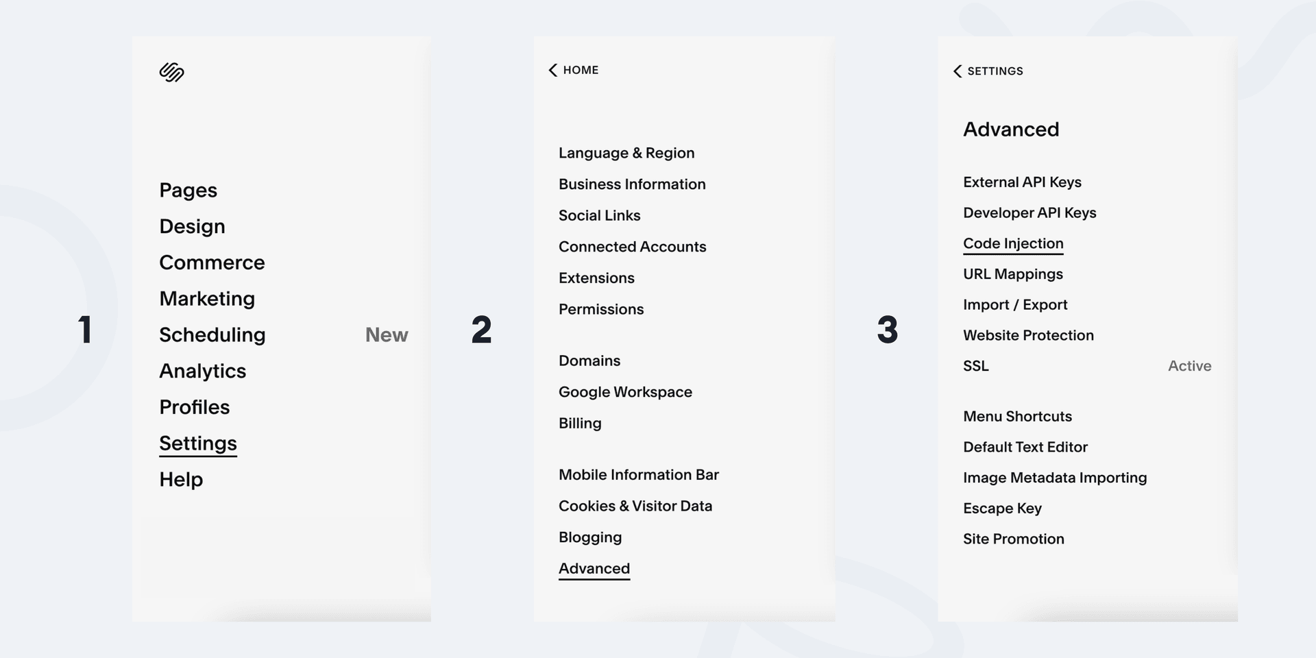 Open Website Settings