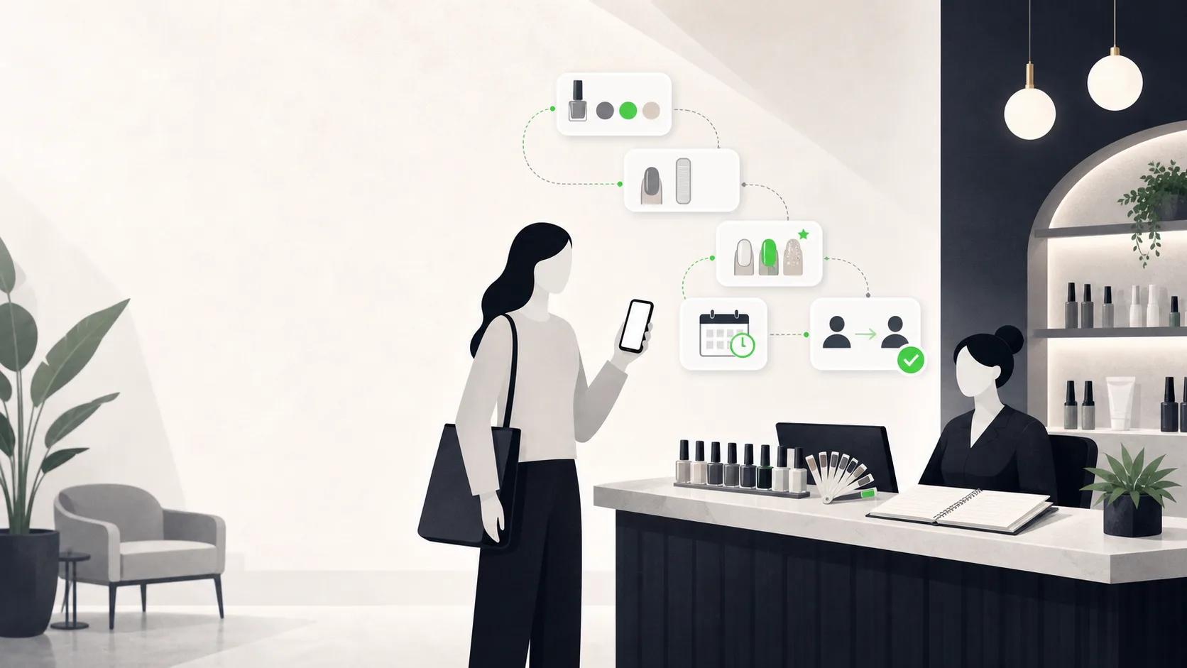 Nail Salon AI Front Desk for Booking Questions