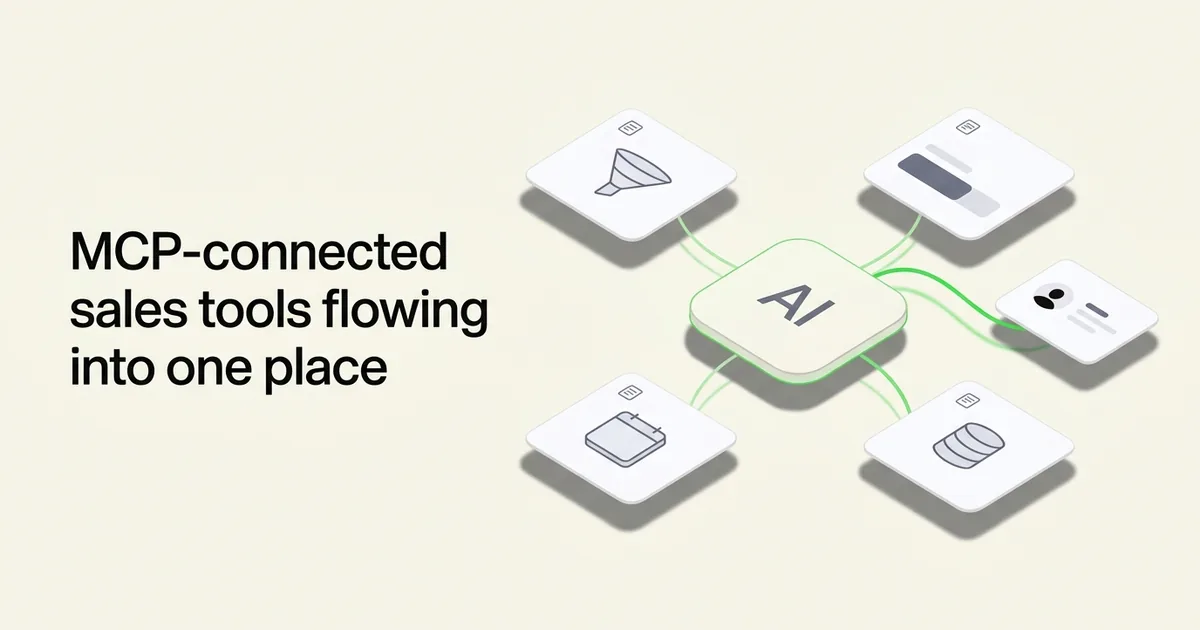 MCP-connected sales tools flowing into a single AI workspace