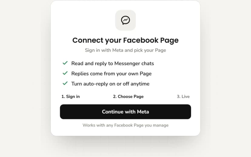 Facebook setup
