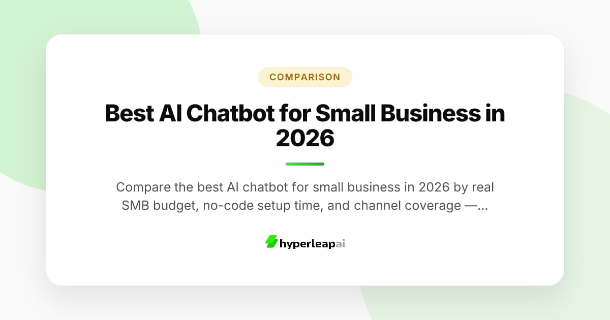Best AI Chatbot for Small Business in 2026