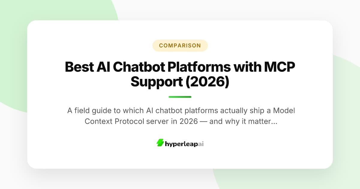 Best AI Chatbot Platforms with MCP Support (2026)