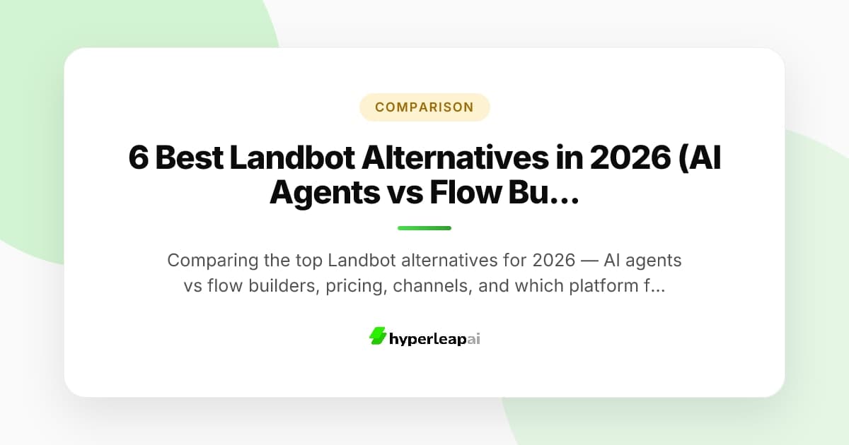 6 Best Landbot Alternatives in 2026 (AI Agents vs Flow Builders)