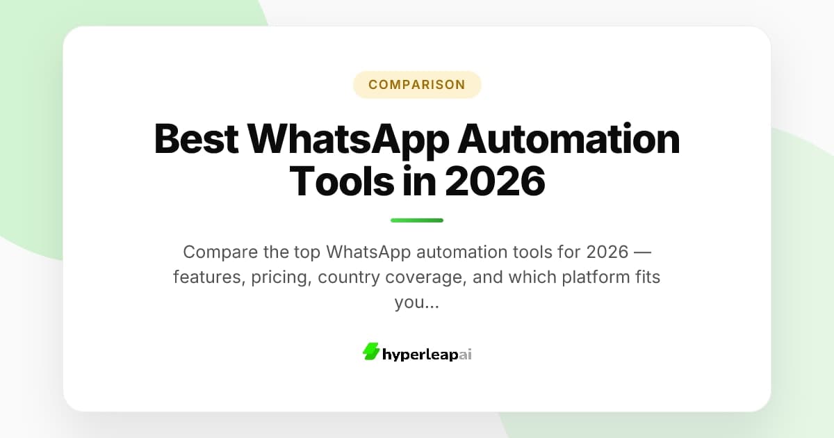 Best WhatsApp Automation Tools in 2026
