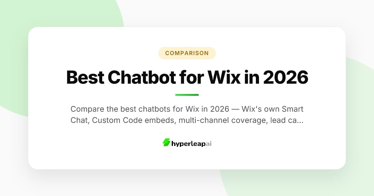 Best Chatbot for Wix in 2026