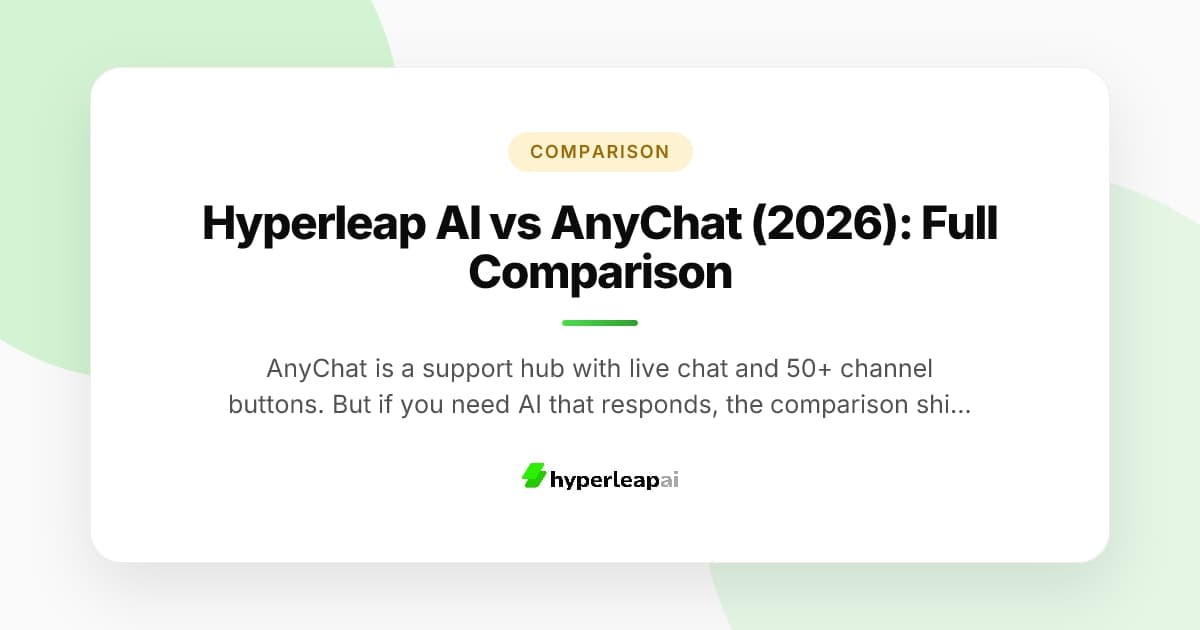 Hyperleap AI vs AnyChat (2026): Full Comparison