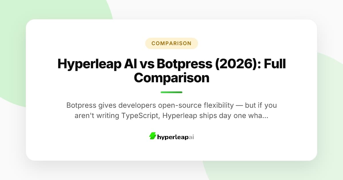 Hyperleap AI vs Botpress (2026): Full Comparison
