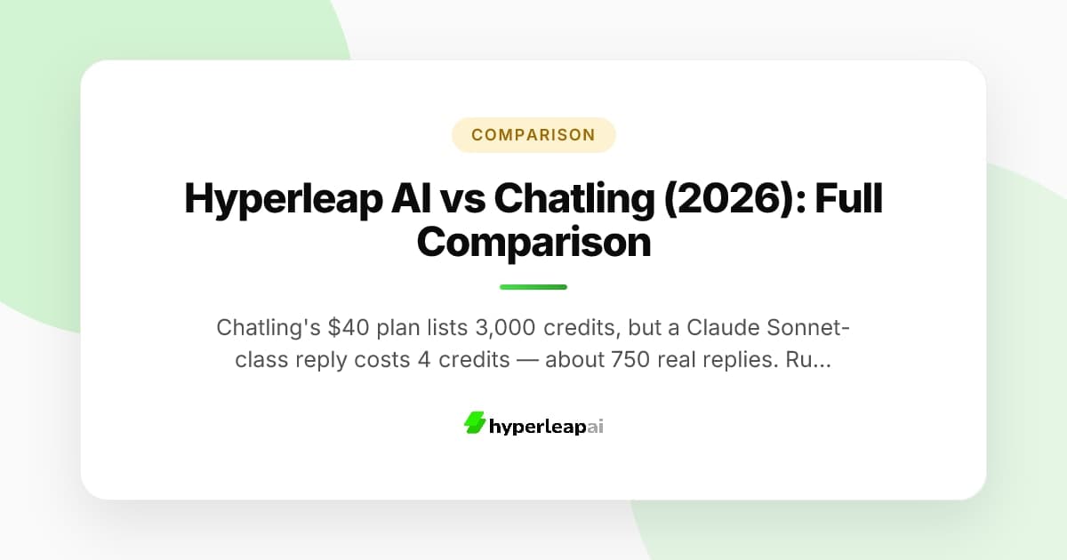 Hyperleap AI vs Chatling (2026): Full Comparison