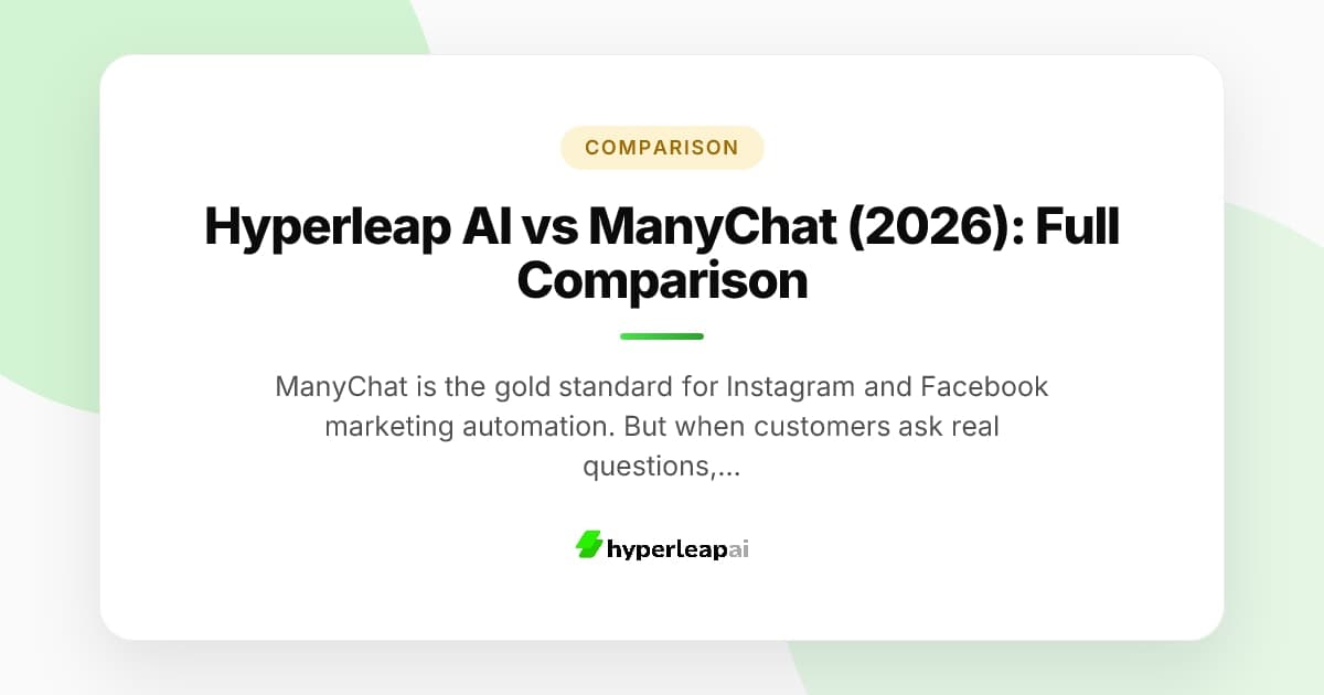 Hyperleap AI vs ManyChat (2026): Full Comparison