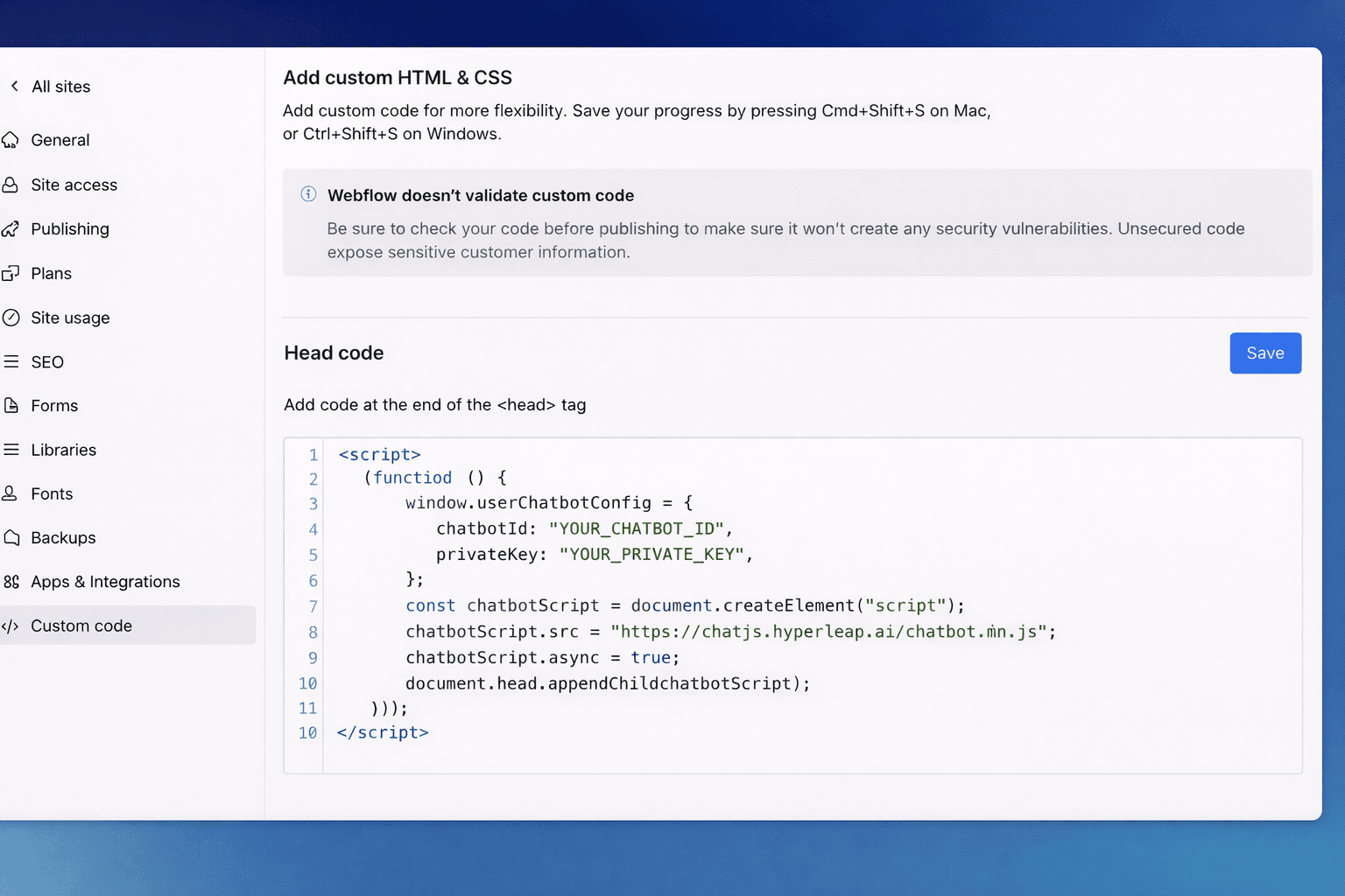 Paste Your Embed Code