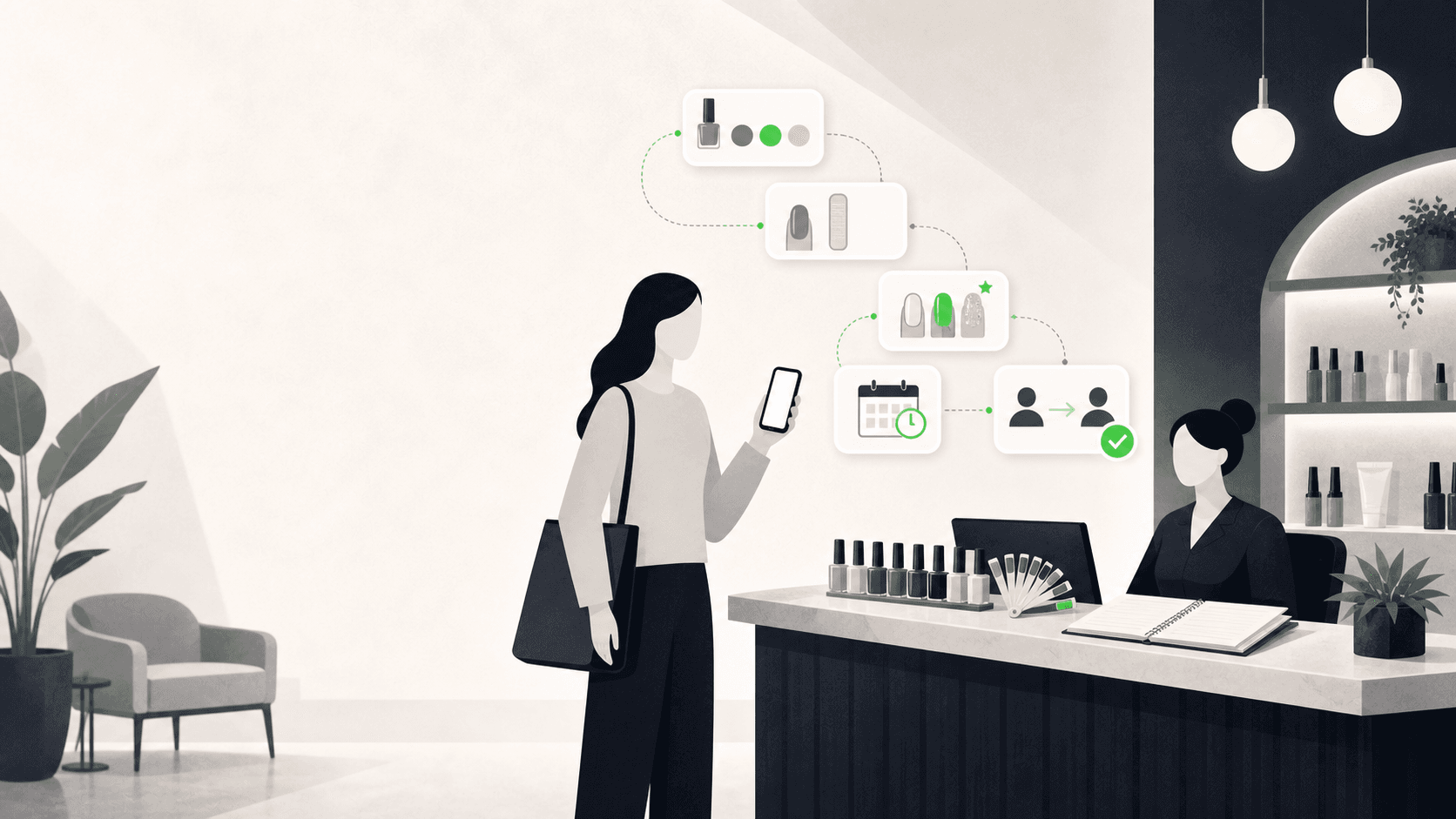 Nail Salon AI Front Desk for Booking Questions