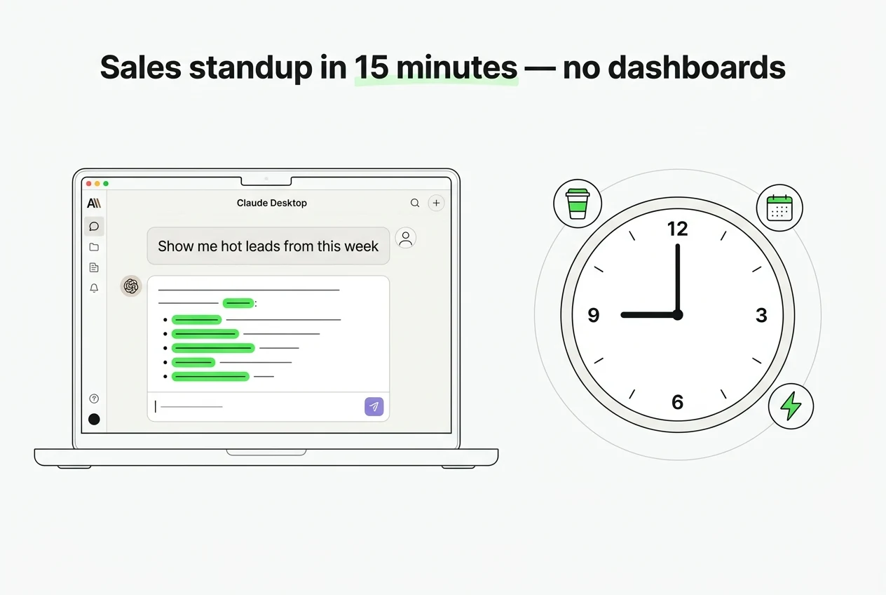 Running a sales standup in Claude Desktop using the Hyperleap MCP server