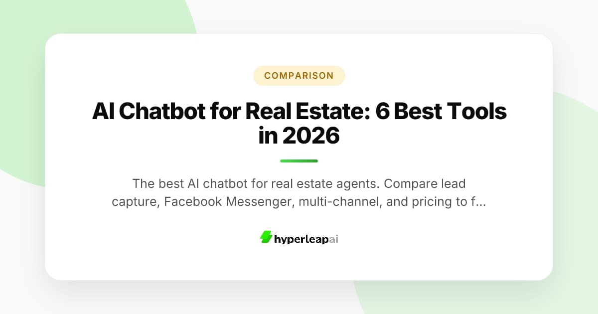 AI Chatbot for Real Estate: 6 Best Tools in 2026