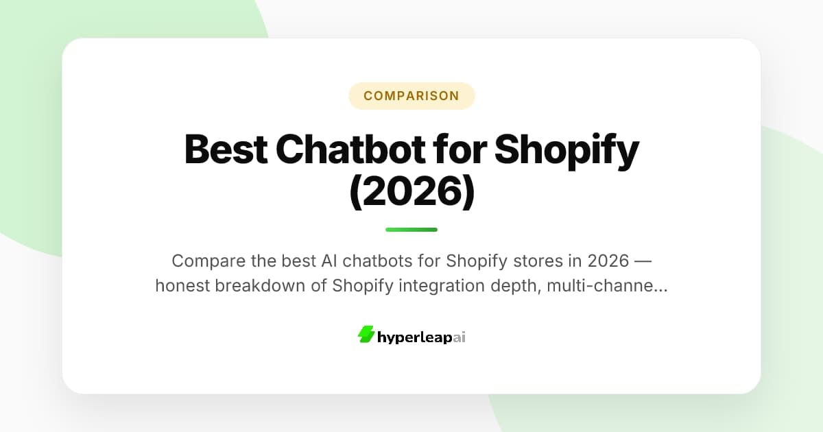 Best Chatbot for Shopify (2026)