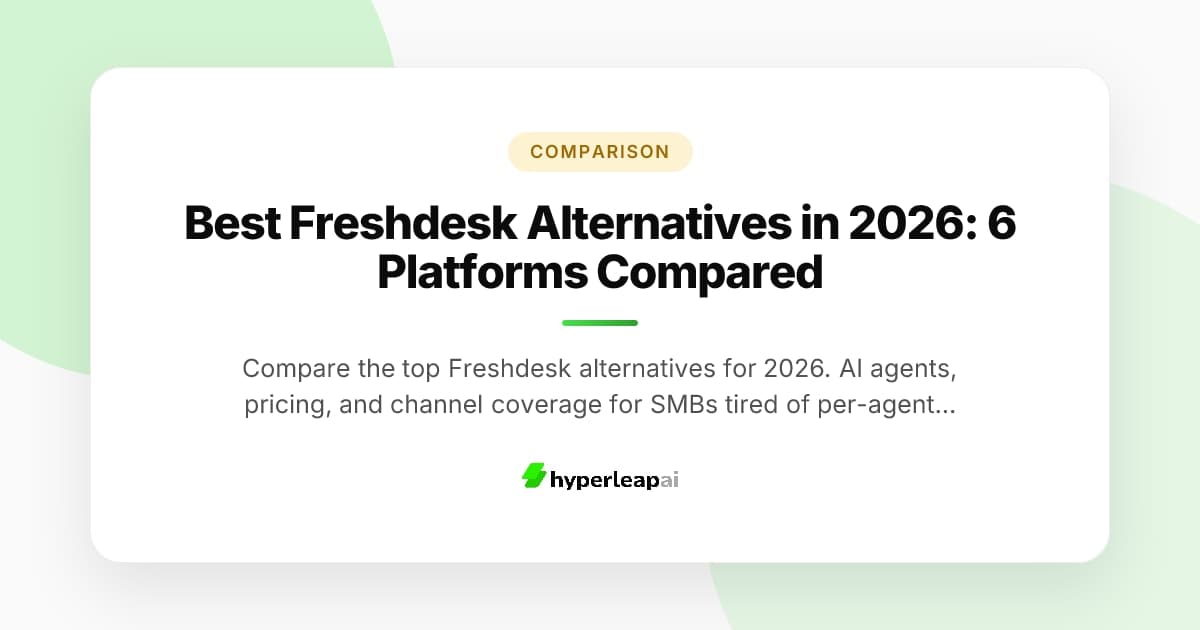 Best Freshdesk Alternatives in 2026: 6 Platforms Compared