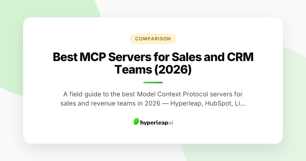 Best MCP Servers for Sales and CRM Teams (2026)