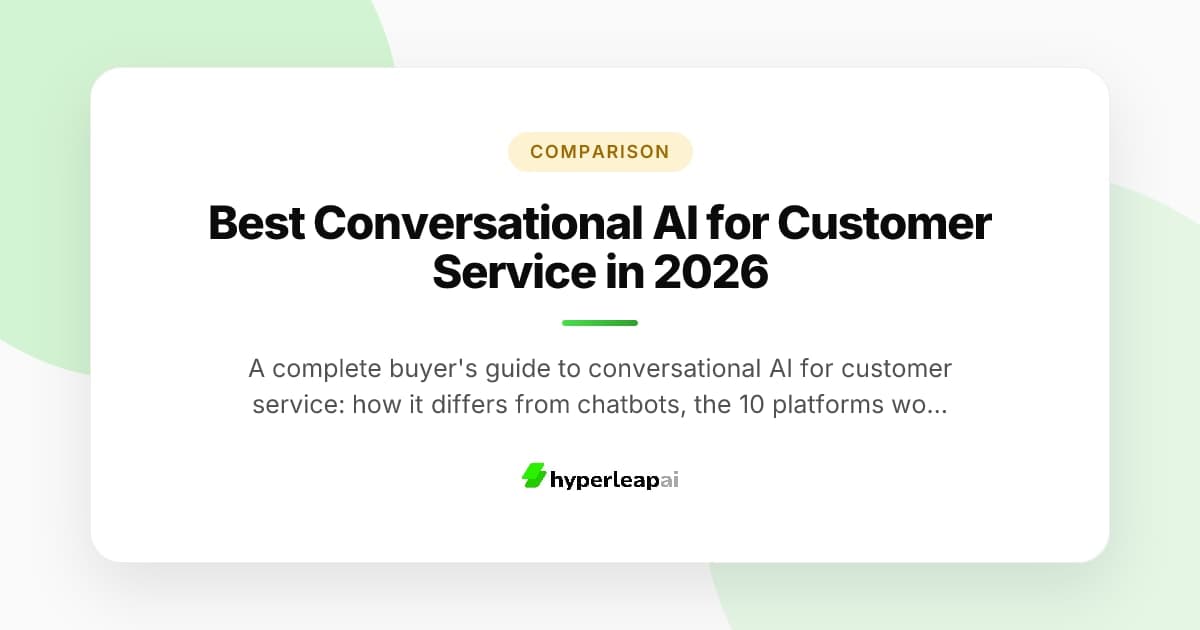 Best Conversational AI for Customer Service in 2026
