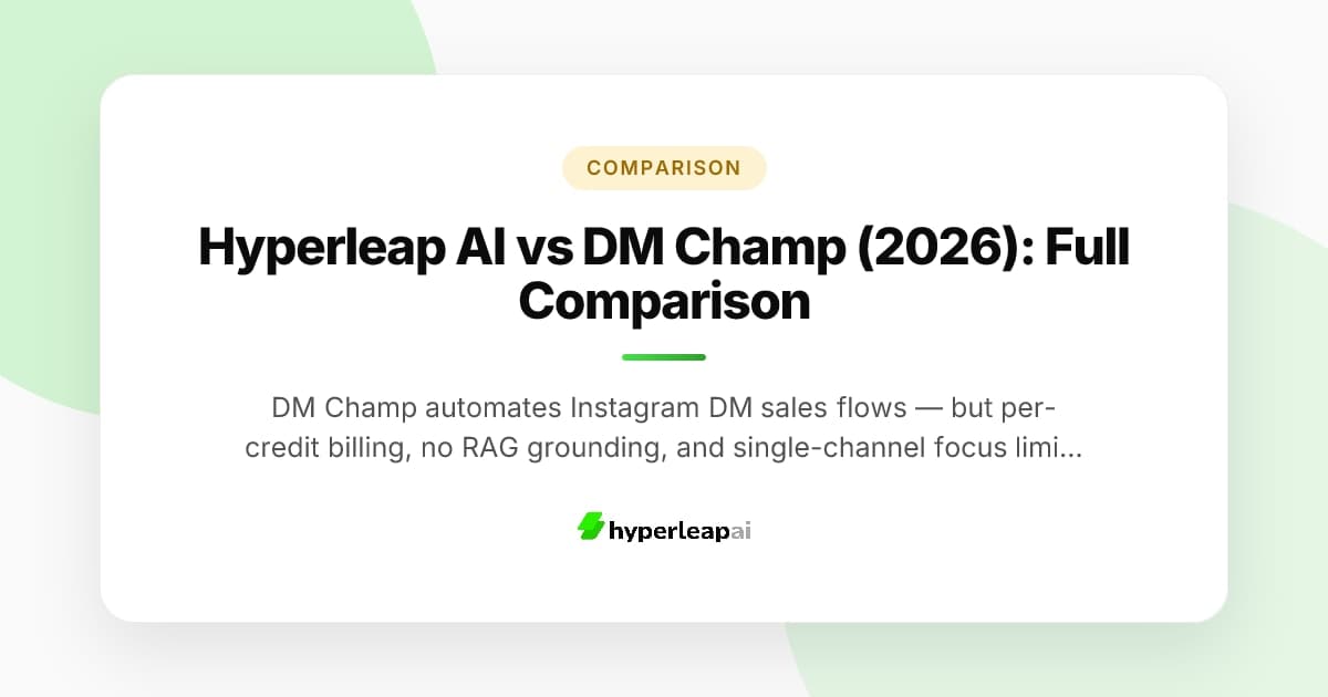 Hyperleap AI vs DM Champ (2026): Full Comparison