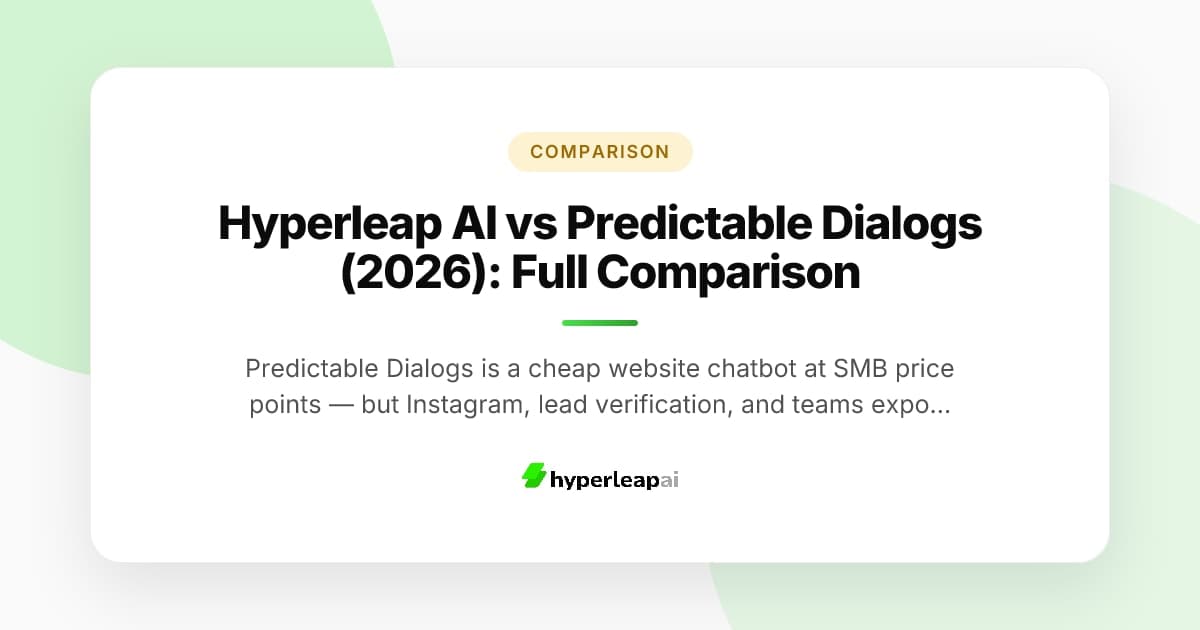 Hyperleap AI vs Predictable Dialogs (2026): Full Comparison