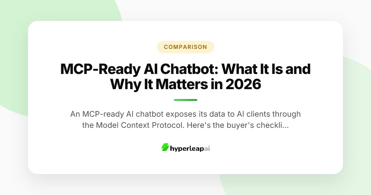 MCP-Ready AI Chatbot: What It Is and Why It Matters in 2026
