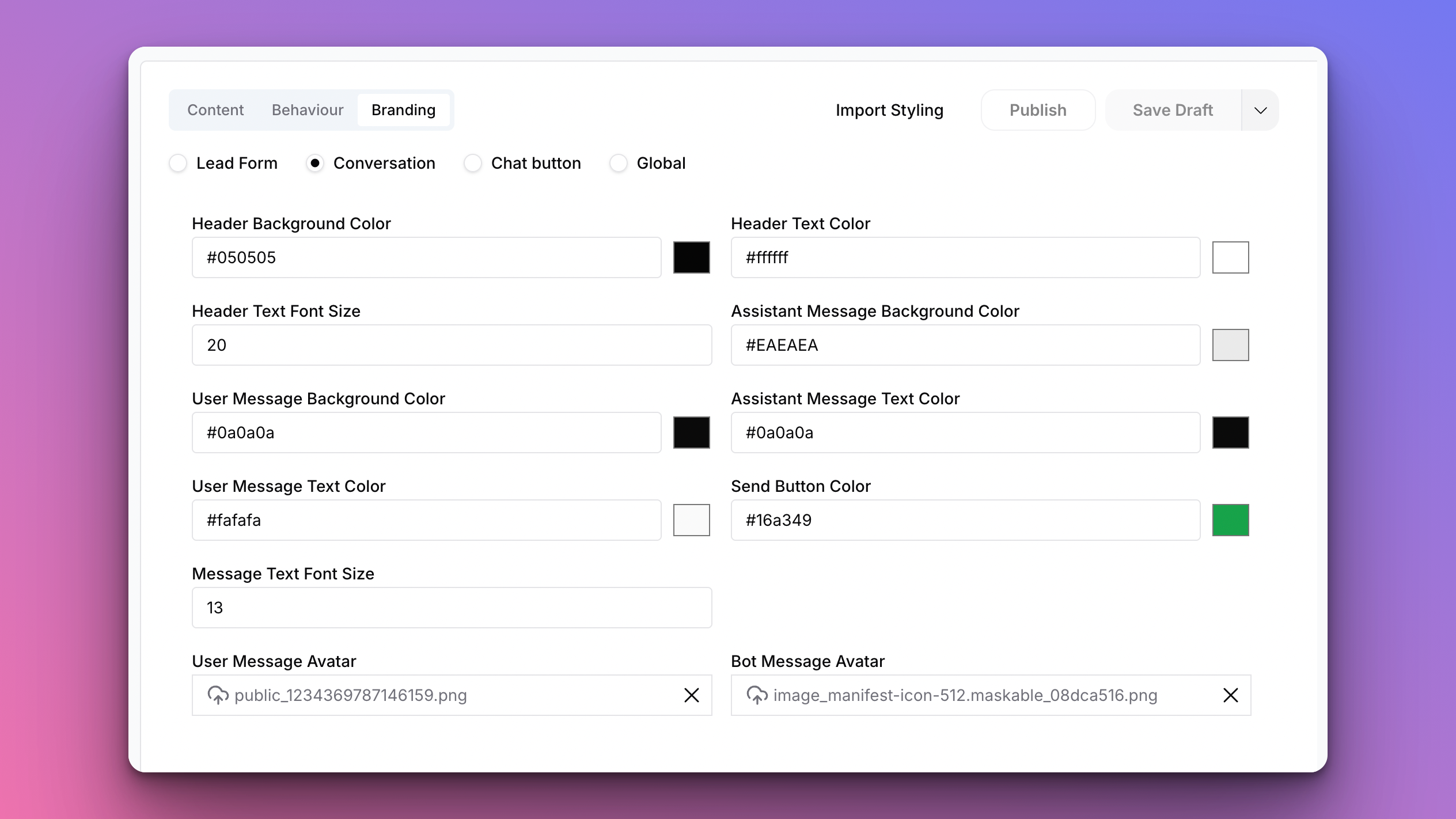Custom Branding