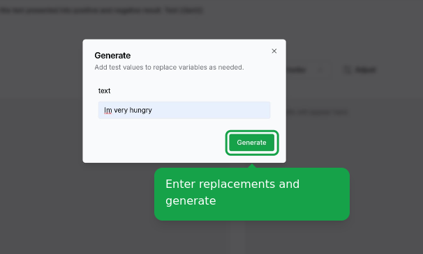 Entering values