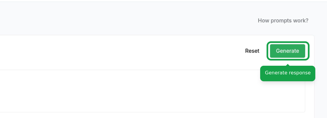 Generating response